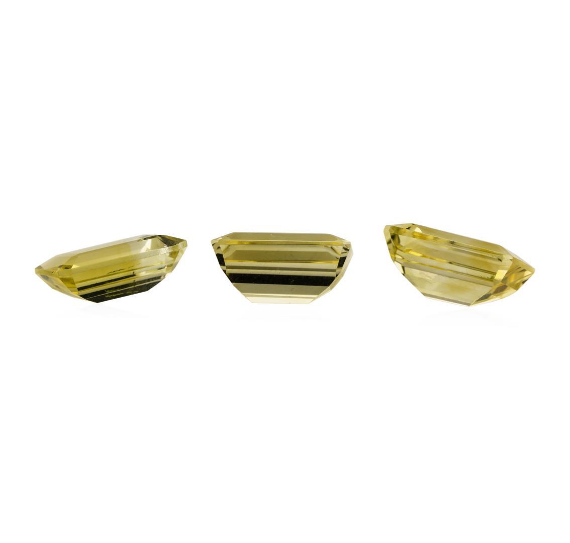 20.84 ctw.Natural Emerald Cut Citrine Quartz Parcel of Three