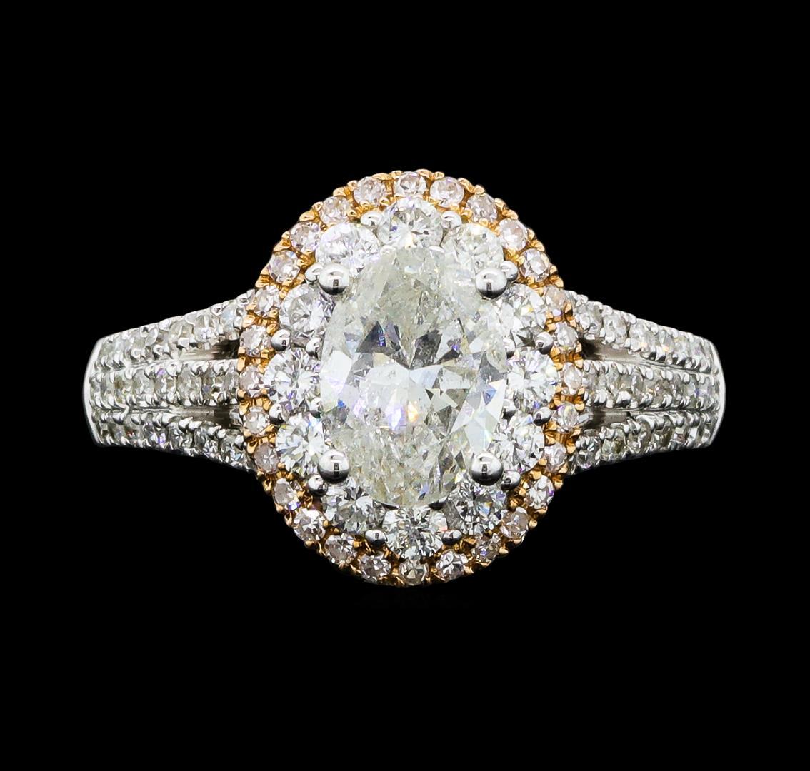 1.54 ctw Diamond Ring - 18KT White And Yellow Gold