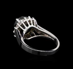 4.95 ctw Black Diamond Ring - 14KT White Gold