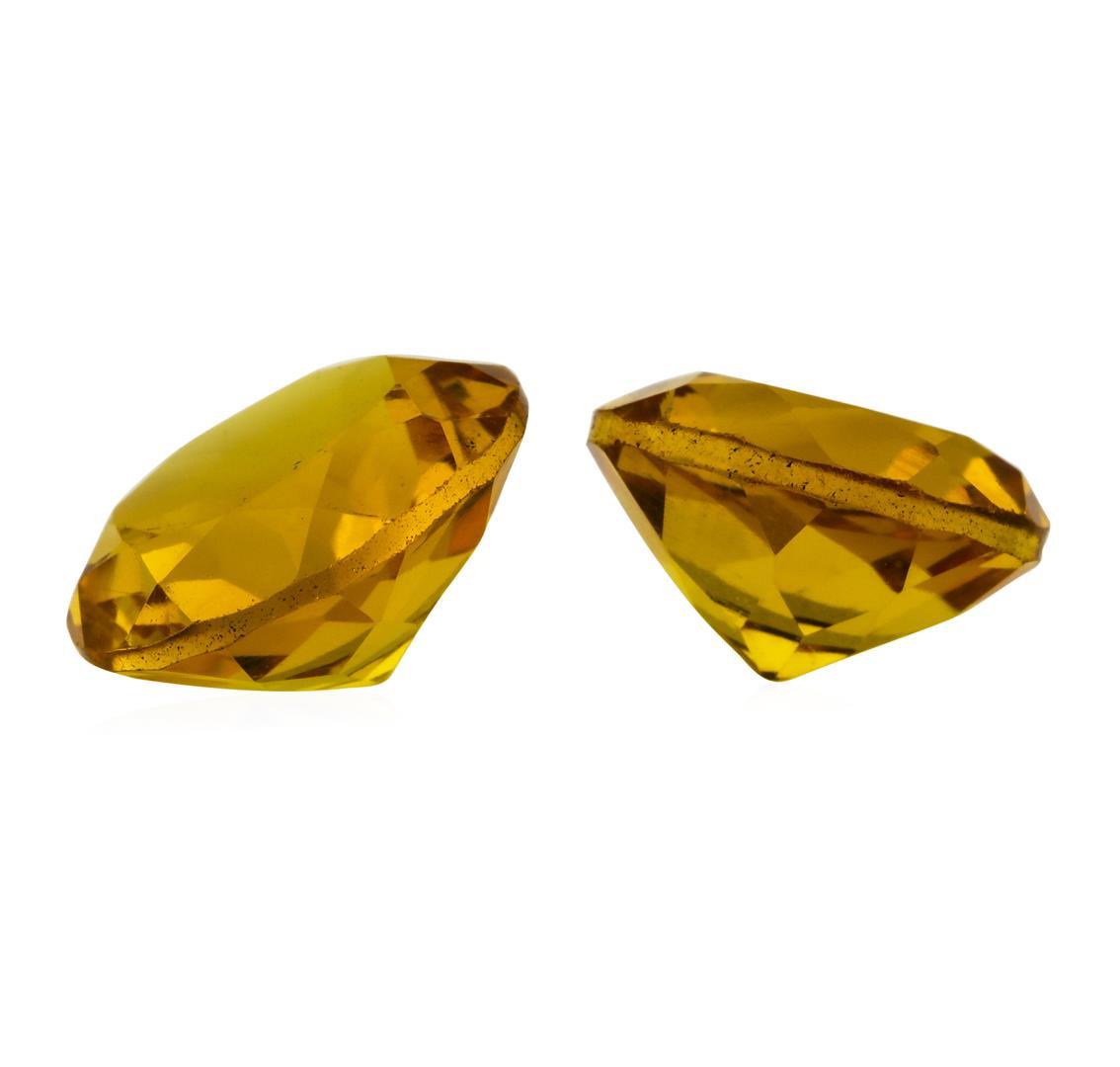 7.34 ctw.Natural Round Cut Citrine Quartz Parcel of Two