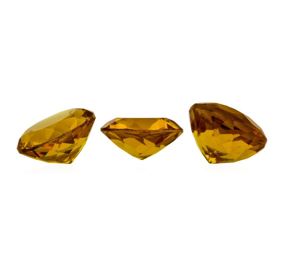 16.35 ctw.Natural Round Cut Citrine Quartz Parcel of Three