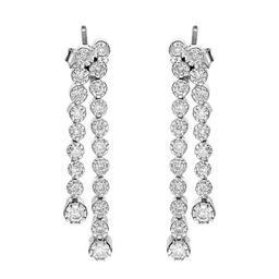 14k White Gold 0.98CTW Diamond Earrings, (I1-I2/H-I)