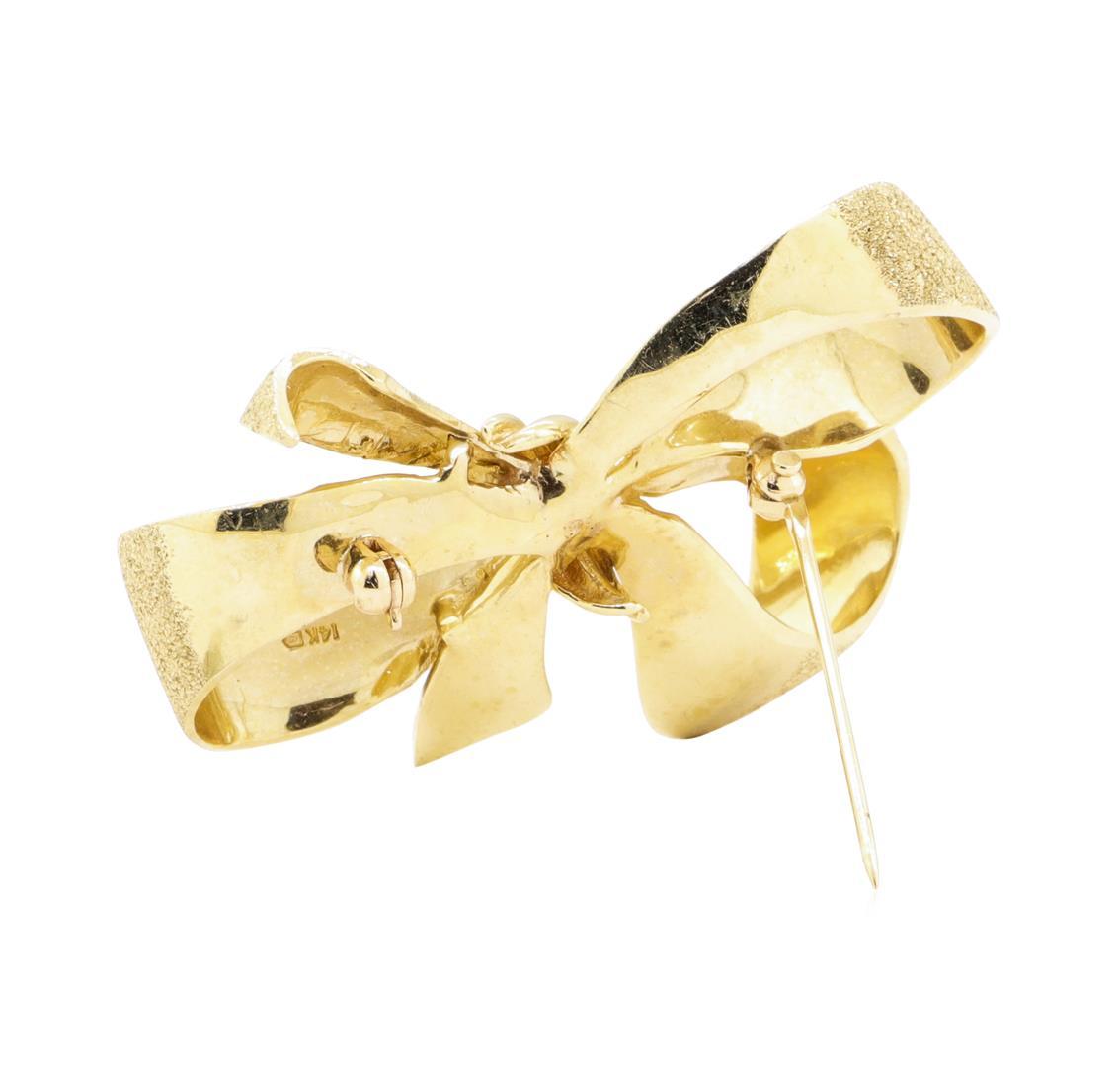 Bow Pin - 14KT Yellow Gold