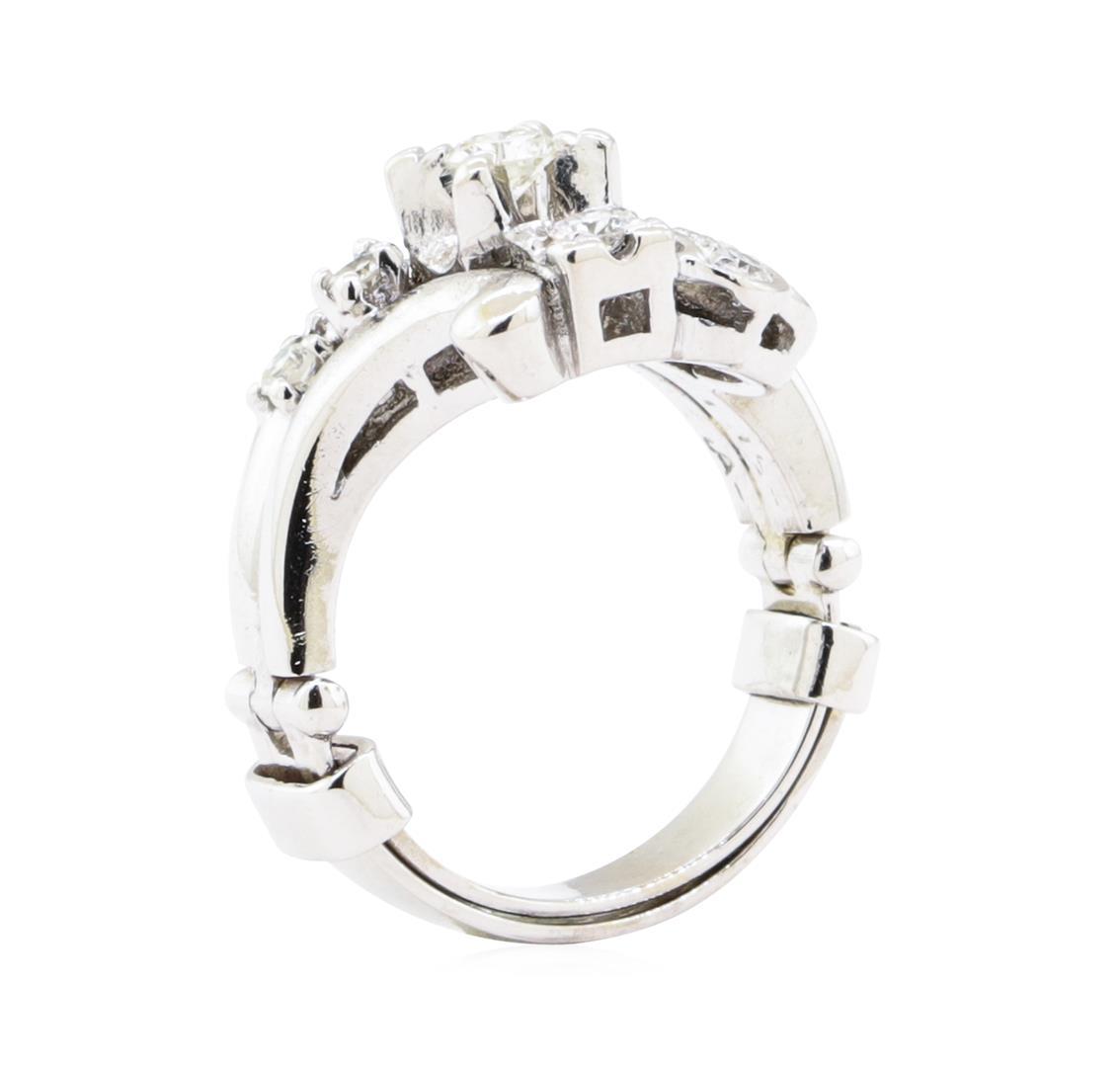0.65 ctw Diamond Wedding Ring - 14KT White Gold