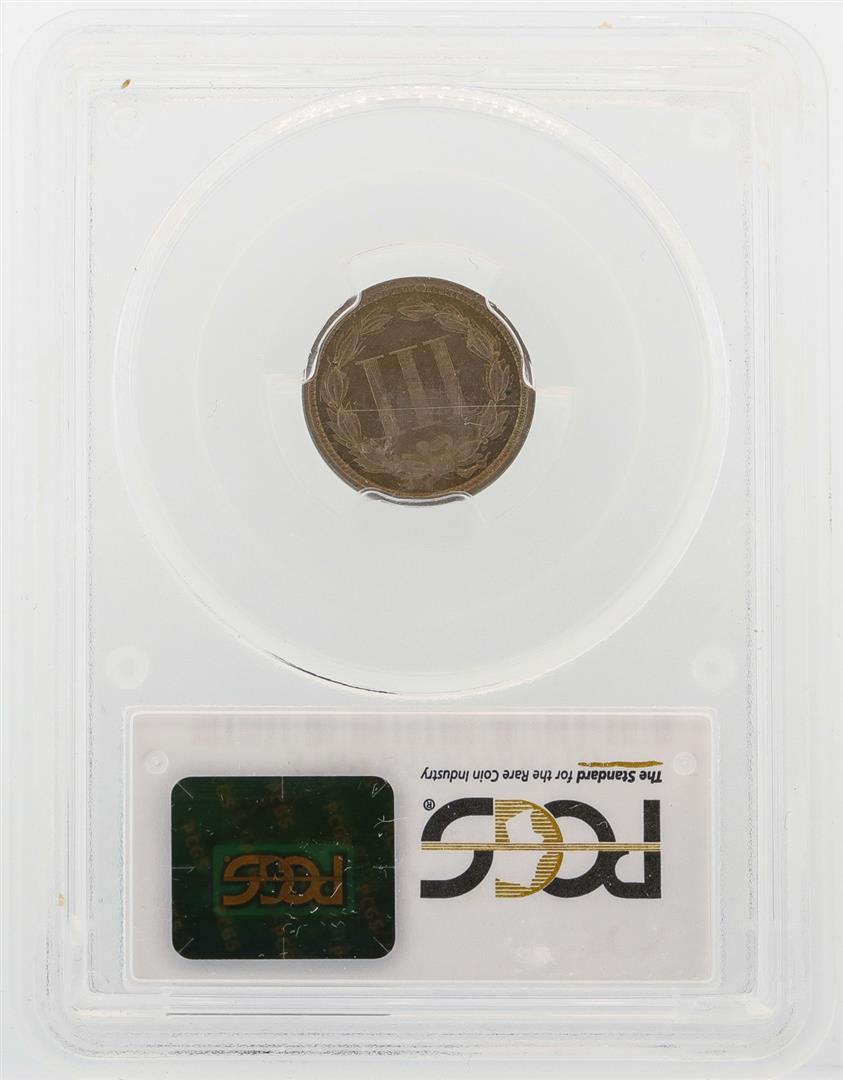 1873 Closed 3 Three Cent Nickel Proof Coin PCGS PR65
