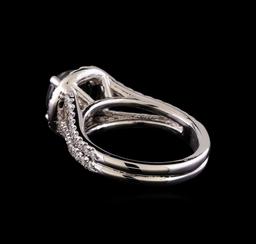 3.58 ctw Black Diamond Ring - 14KT White Gold