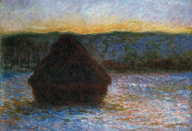 Claude Monet - Haylofts Thaw, Sunset