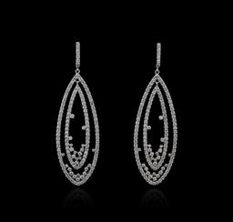 14KT White Gold 4.66 ctw Diamond Earrings