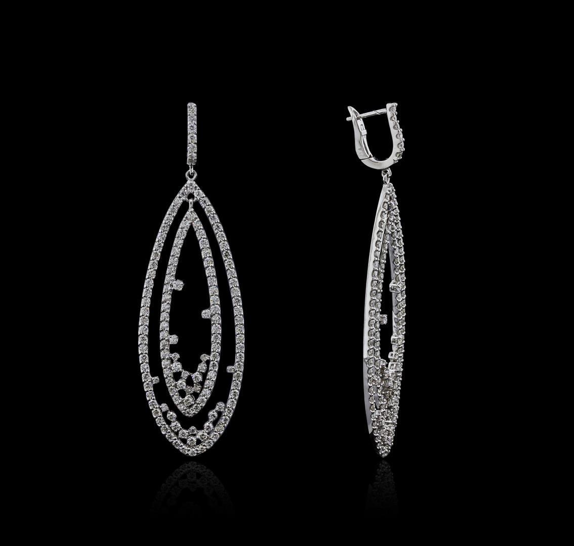 14KT White Gold 4.66 ctw Diamond Earrings