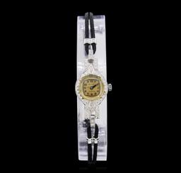 Waltham Platinum Diamond Vintage Ladies Watch