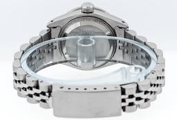 Rolex Ladies Stainless Steel Diamond Lugs MOP Diamond Datejust Wristwatch