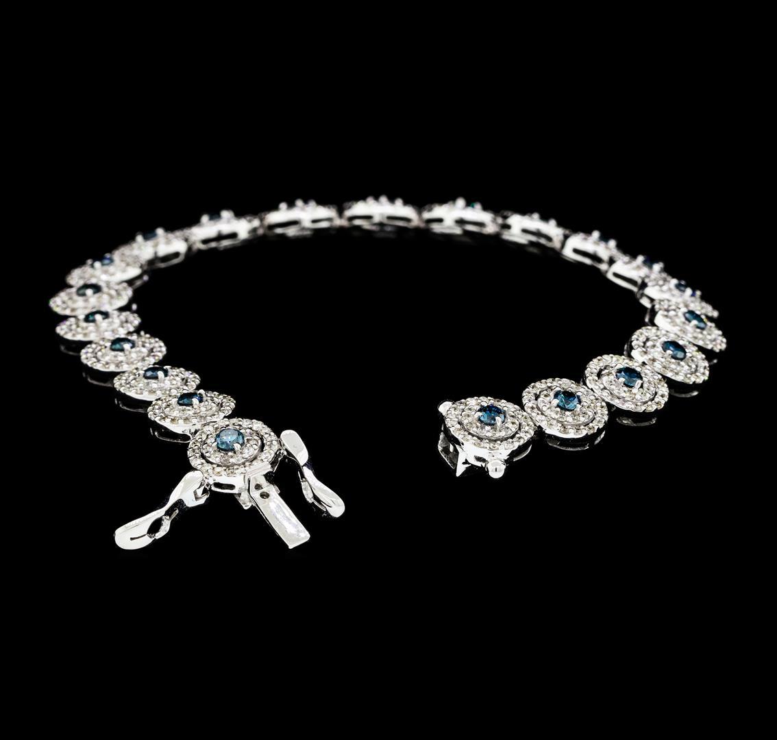 4.58 ctw Round Brilliant Cut Diamond Bracelet - 14KT White Gold