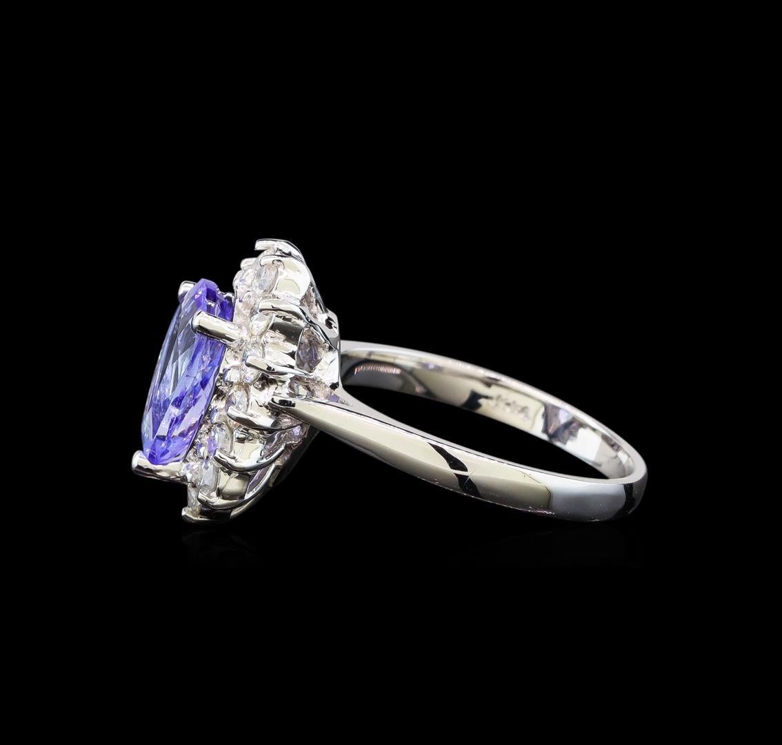 14KT White Gold 2.19 ctw Tanzanite and Diamond Ring