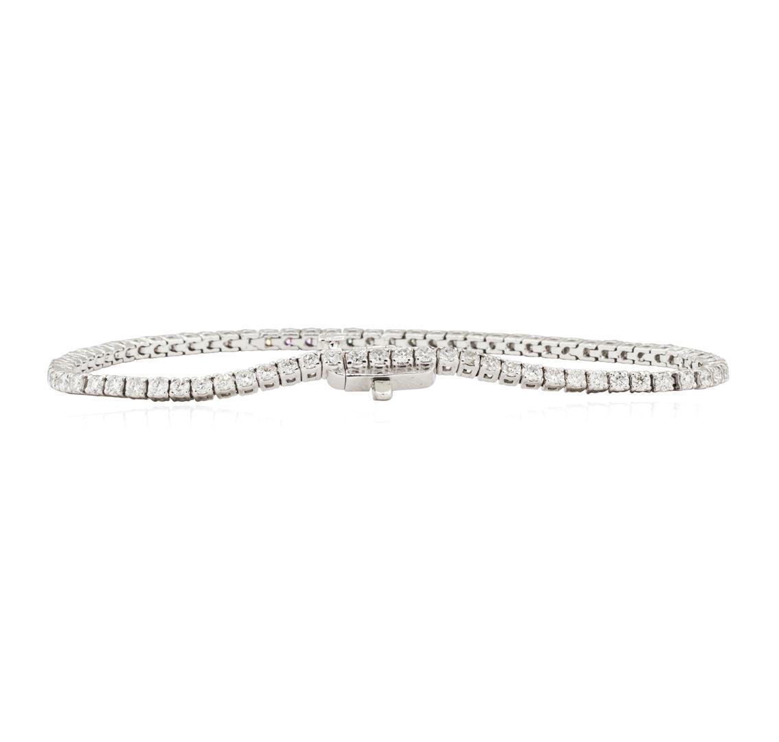 2.85 ctw Round Brilliant Cut Diamond Tennis Bracelet - 14KT White Gold