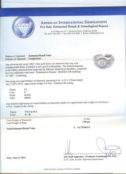 1.71 ctw Diamond Ring - 18KT White Gold