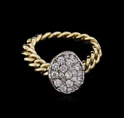 0.40 ctw Diamond Ring - 14KT Two-Tone Gold