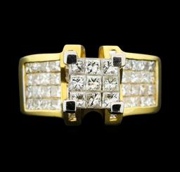 2.10 ctw Diamond Ring - 14KT Yellow And White Gold