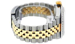 Rolex Mens 2 Tone MOP 3 ctw Channel Set Diamond Datejust 36MM Wristwatch