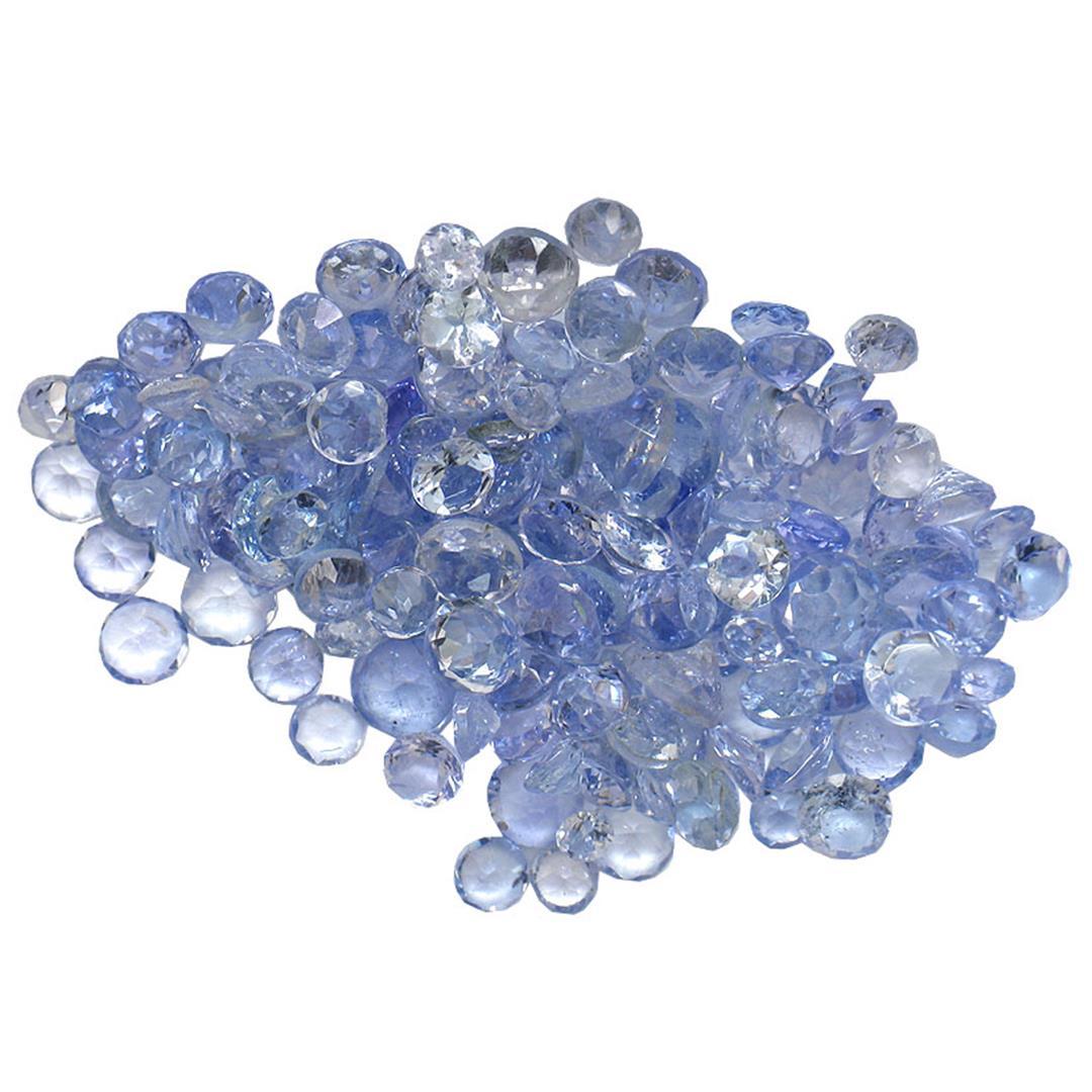 8.74 ctw Round Mixed Tanzanite Parcel