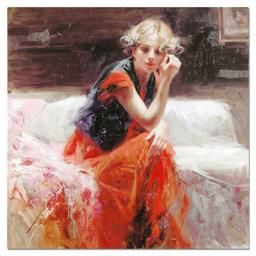 Pino (1939-2010), "Silent Contemplation" Artist Embellished Limited Edition on C