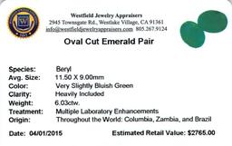 6.03 ctw Oval Mixed Emerald Parcel