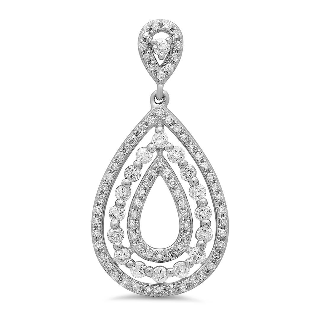 14k Gold 0.6CTW Diamond Pendant, (SI3/H)