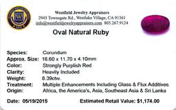 8.39 ctw Oval Ruby Parcel