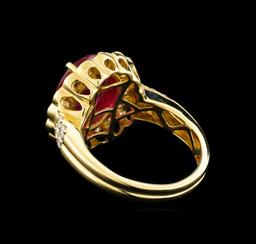 14KT Yellow Gold 3.44 ctw Ruby and Diamond Ring