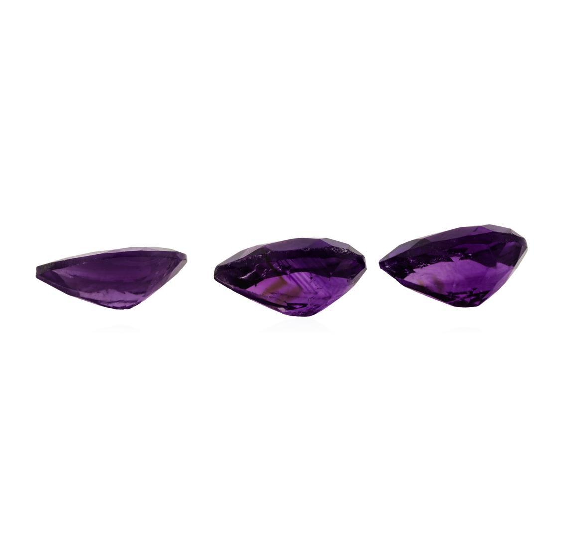 13.11 ctw.Natural Pear Cut Amethyst Parcel of Two