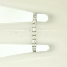 18K White Gold 1.0 ctw F VS1 Round Brilliant Prong Set Diamond Eternity Band Rin