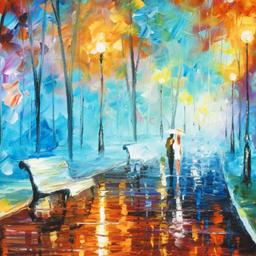 Leonid Afremov (1955-2019) "Misty Mood" Limited Edition Giclee on Canvas, Number