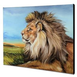 "Guardian Lion" Limited Edition Giclee on Canvas by Martin Katon, Numbered and H