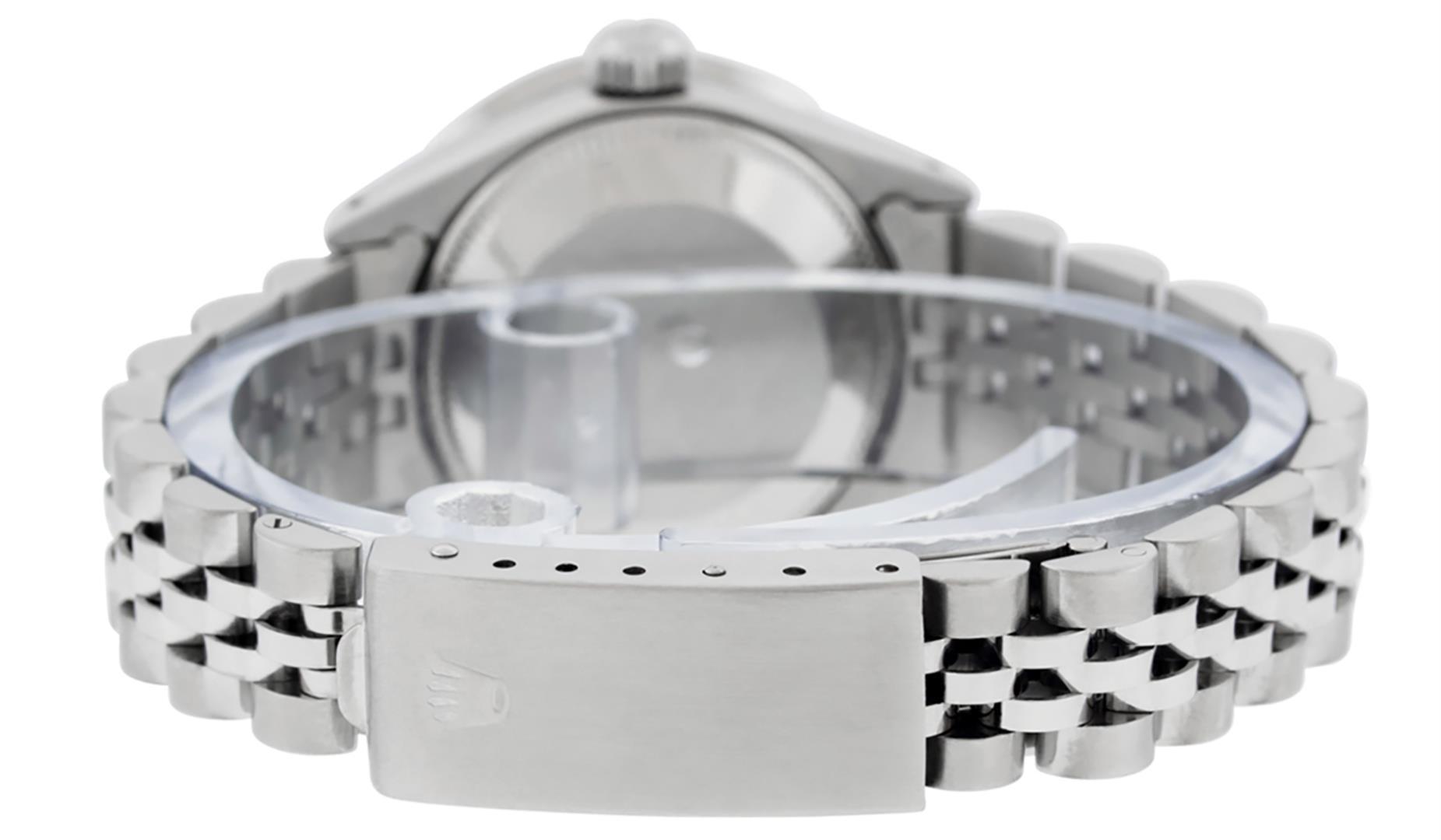 Rolex Ladies 26 Stainless Steel Slate Grey Diamond 26MM Datejust Wristwatch