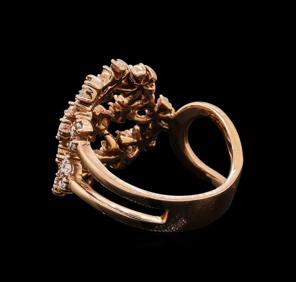 14KT Rose Gold 0.86 ctw Diamond Ring