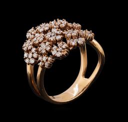 14KT Rose Gold 0.86 ctw Diamond Ring