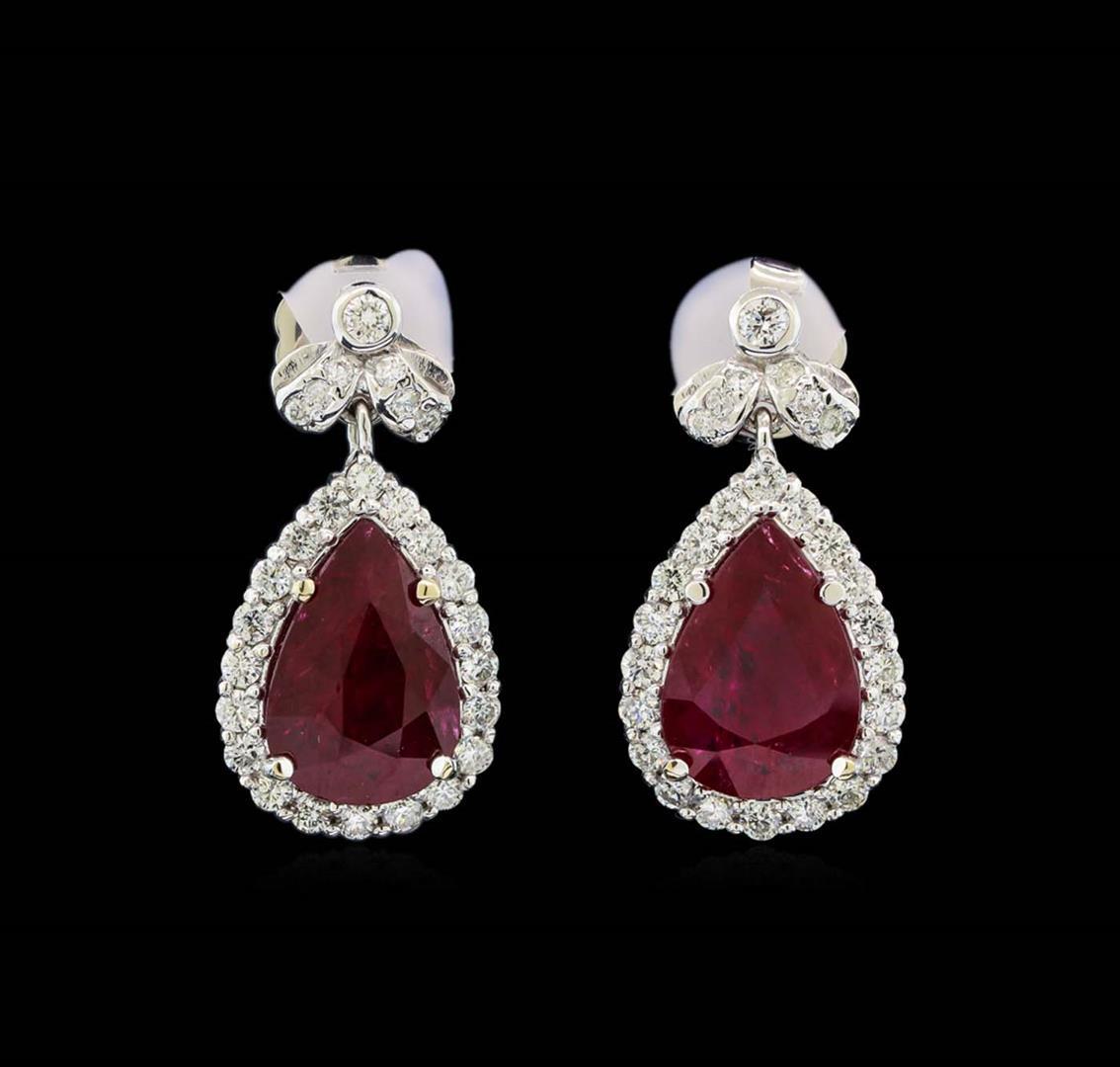 GIA Cert 44.80 ctw Ruby and Diamond Suite - 18KT White Gold