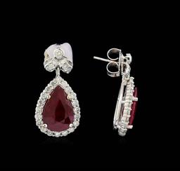 GIA Cert 44.80 ctw Ruby and Diamond Suite - 18KT White Gold