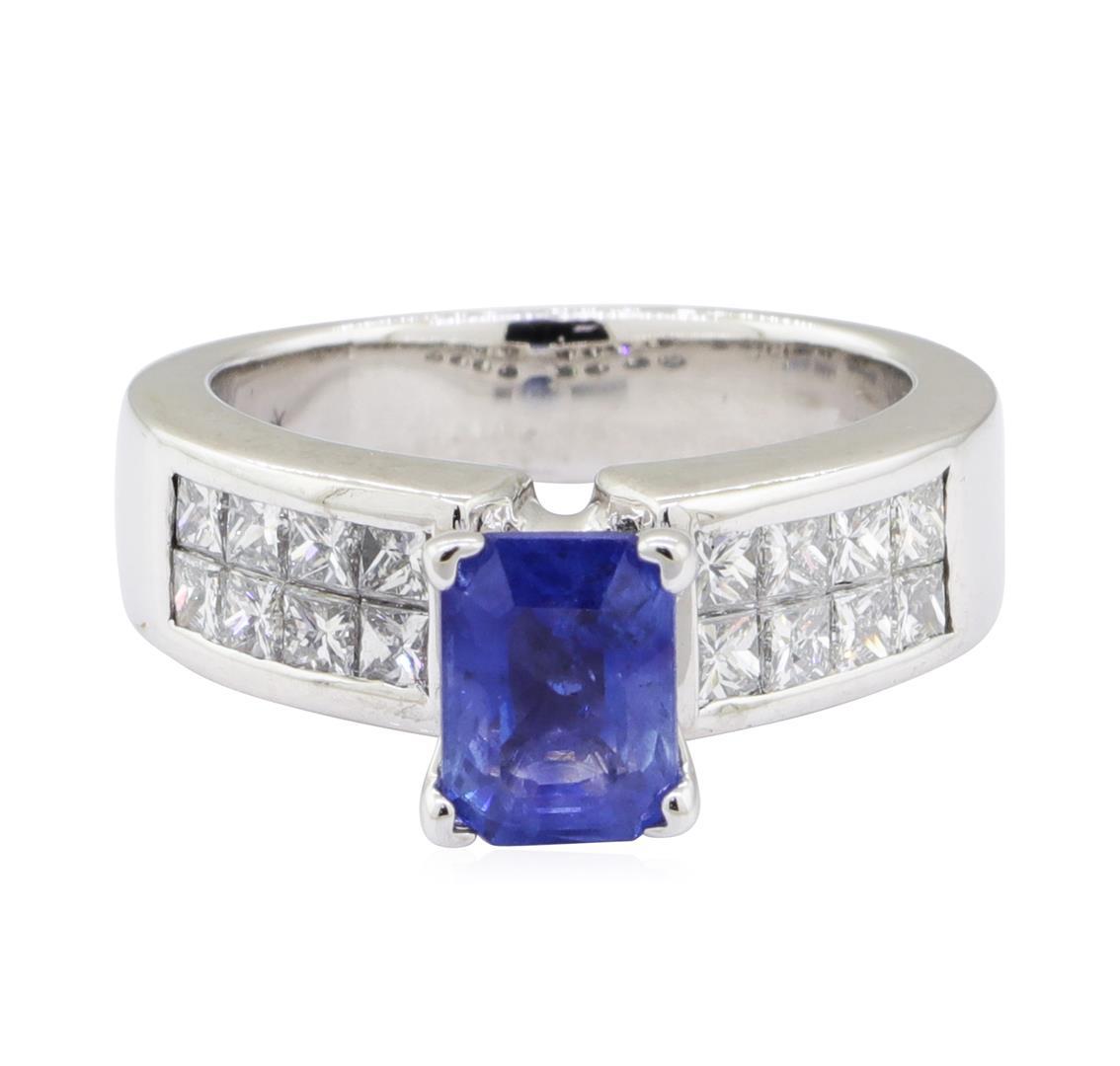 2.72 ctw Sapphire and Diamond Ring - Platinum