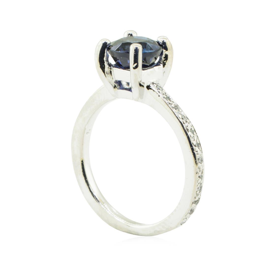 2.00 ctw Blue Sapphire and Diamond Ring - Platinum