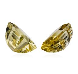 27.63 ctw.Natural Emerald Cut Citrine Quartz Parcel of Two