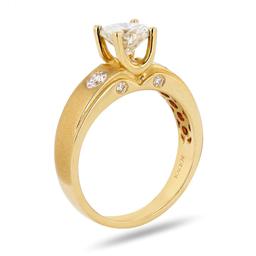 0.97 ctw SI2 Diamond 18K Yellow Gold Unity Ring (1.26 ctw Diamonds)