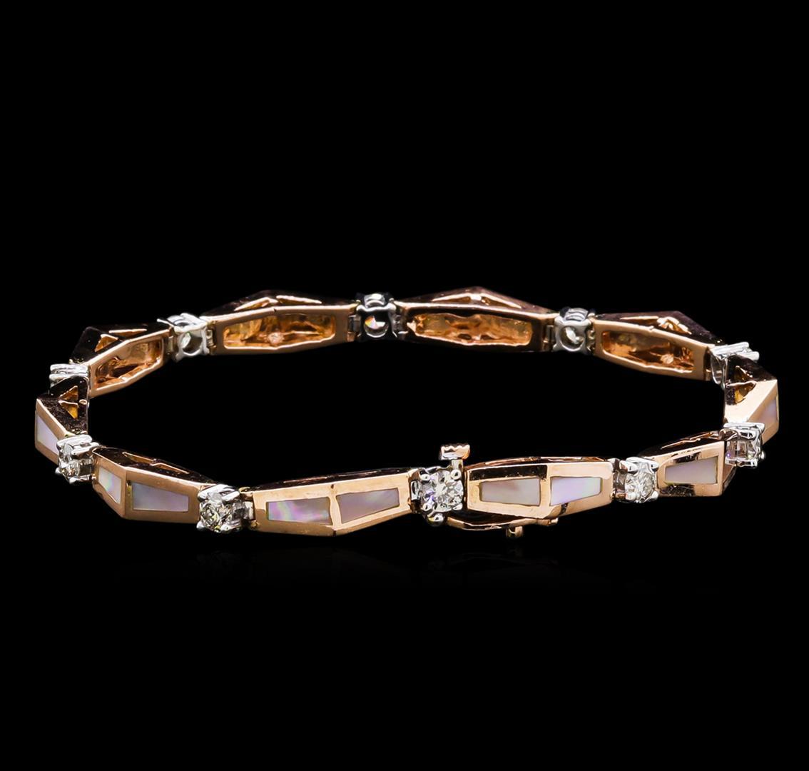 14KT Two-Tone Gold 0.67 ctw Diamond Bracelet