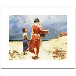 "Summer Retreat" Limited Edition Artist-Embellished Giclee on Canvas by Pino (19