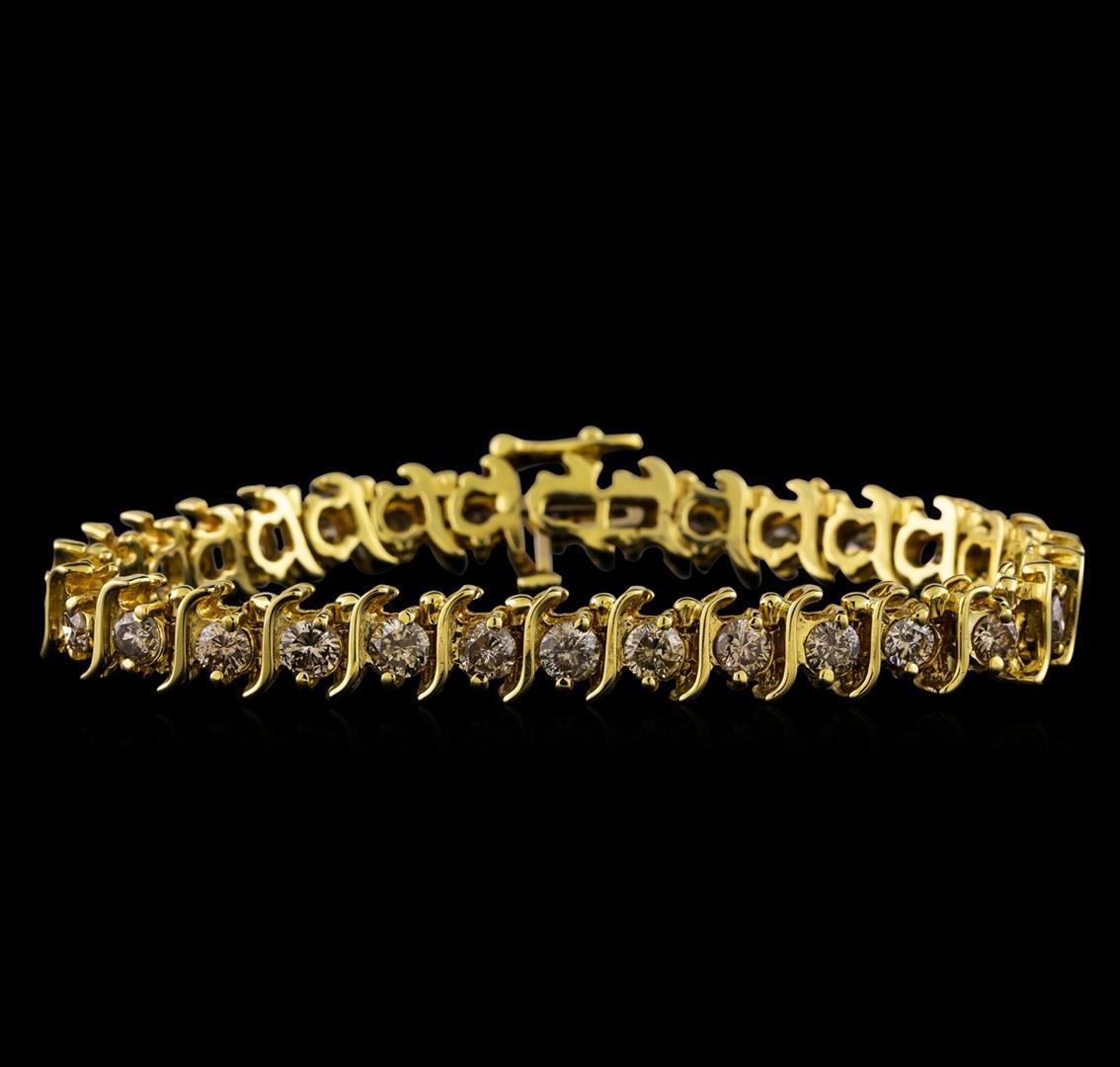 4.85 ctw Diamond Bracelet - 14KT Yellow Gold