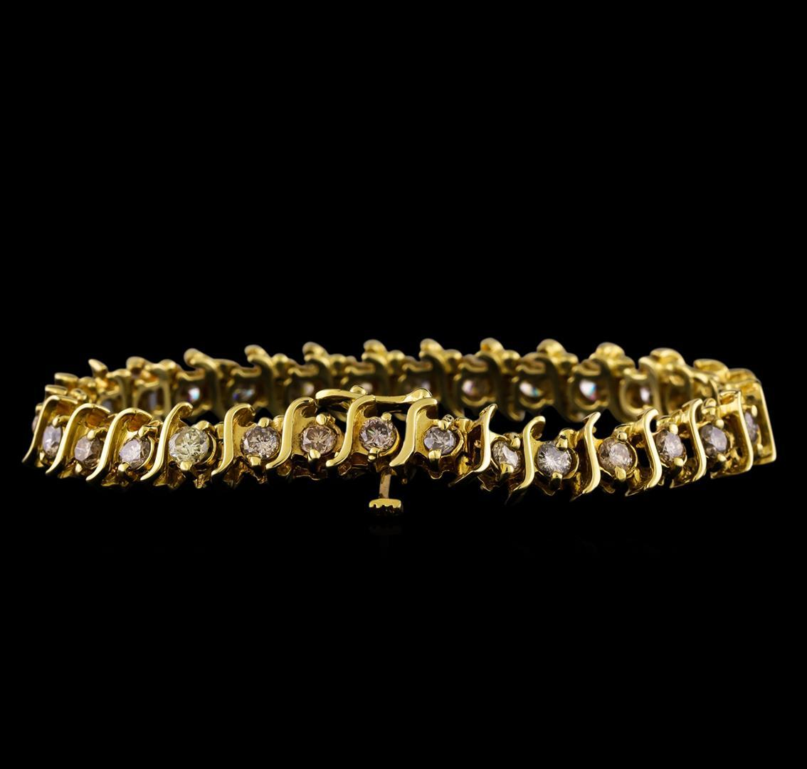 4.85 ctw Diamond Bracelet - 14KT Yellow Gold