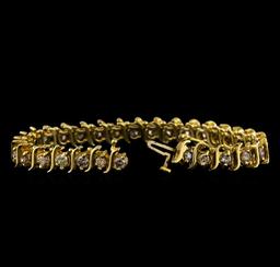 4.85 ctw Diamond Bracelet - 14KT Yellow Gold