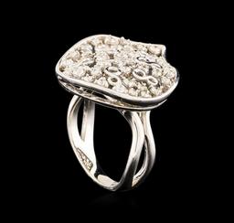 14KT White Gold 0.88 ctw Diamond Ring