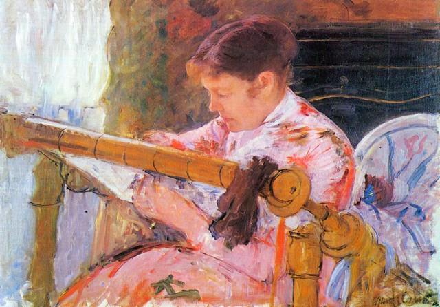 Mary Cassatt - Lydia At The Cord Framework