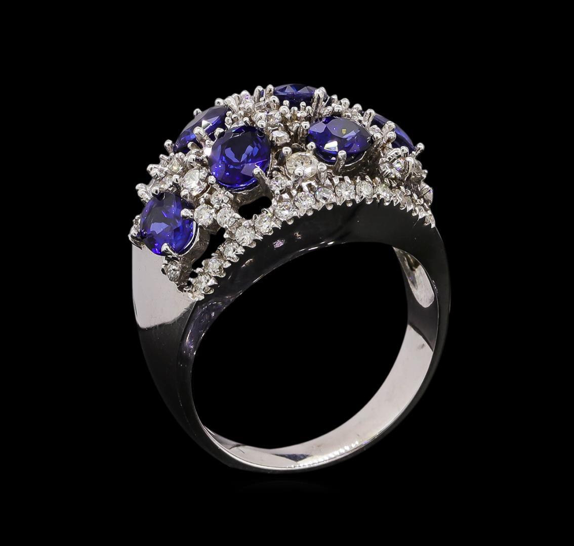 14KT White Gold 2.34 ctw Sapphire and Diamond Ring