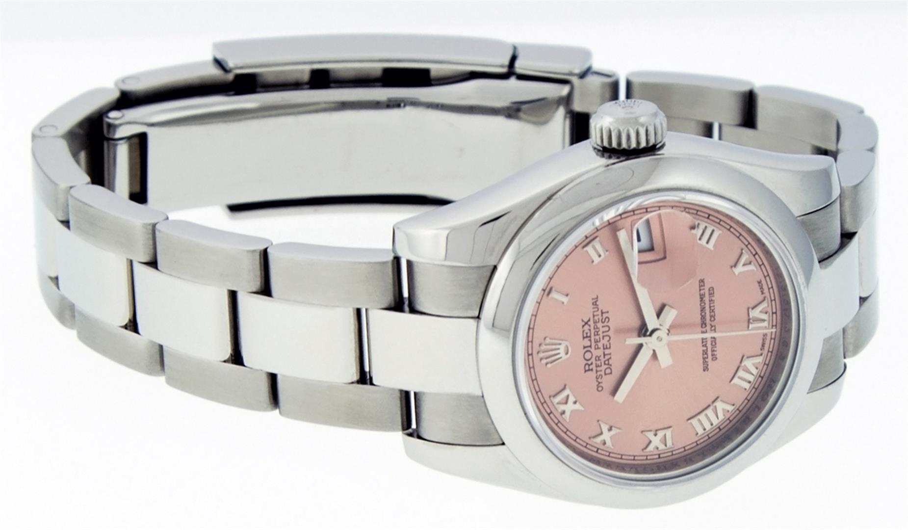 Rolex Ladies New Style 26 Quickset Datejust Salmon Roman Oyster Perpetual Servic
